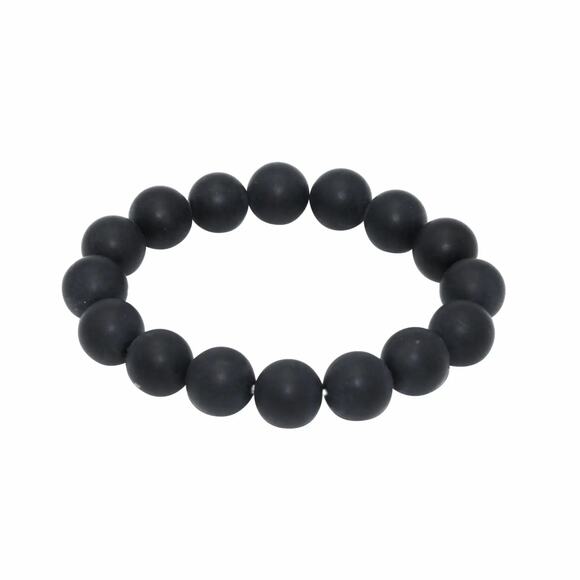 🔴 Bracelet - Matte Black Onyx 12mm. - Picture 1 of 1